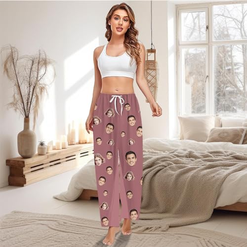 Custom Pajama Pants with Face Photos Personalized Picture PJ Bottoms Customized Gifts for Men Women3