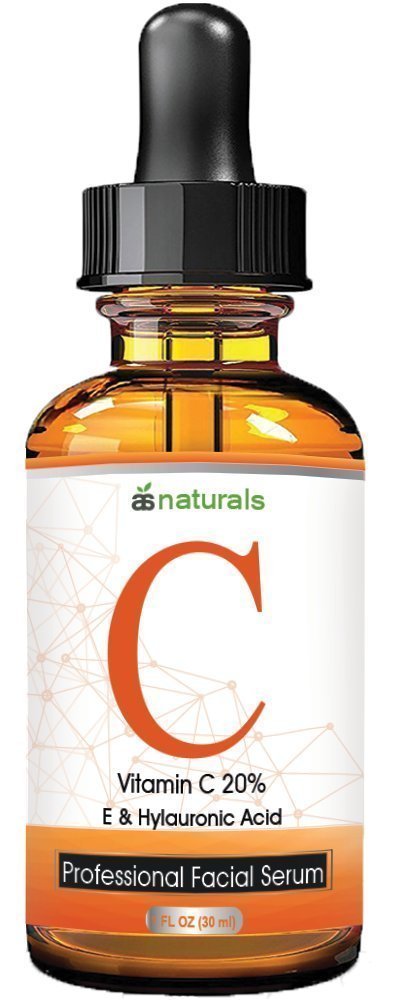 ASNaturals - Vitamin C Serum 20% with Hyaluronic Acid, Richness in Higher Quality Quick Effective Ingredients, Anti-Aging, Anti Winkle, and Anti Dark Circle Sun damage, 1 Oz