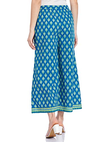 Image of Amazon Brand - Myx Women's High Rise Cotton Relaxed Fit Palazzo (Available in Plus Sizes)