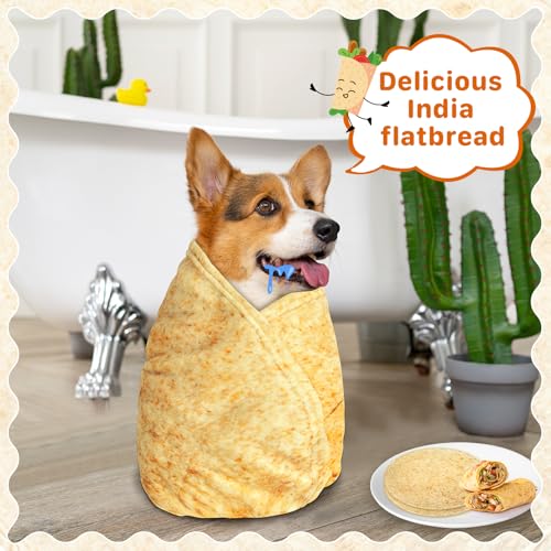 Image of Lhedon Tortilla Baby Blanket 285GSM Soft Flannel Swaddle Wrap | Newborn gifts, baby shower, boys girls, 0-3 6-9 months, wearable wrap, cozy nursery, funny food theme