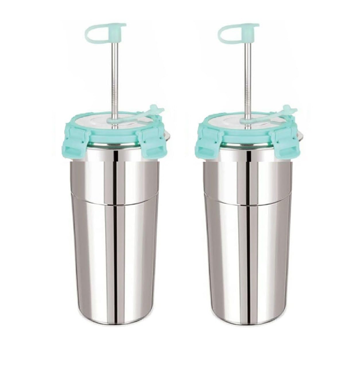 LIPSA ENTERPRISE Stainless Steel Fusion Glass Tumbler Withe Stainless Steel Metal Straws and Cleaning Brush with Stainless Steel Lid (SIP Easy (2) 600ML) (B0CG9G4MFB) Amazon Price History, Amazon Price Tracker