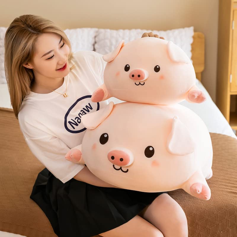 Simpatico Fumetto Maiale Peluche Giocattolo Kawaii Rosa Maiale Cuscino Peluche Animali Di Peluche Cuscino Bambola Per I Bambini Compleanno Regalo Di Natale 75 cm Rosa