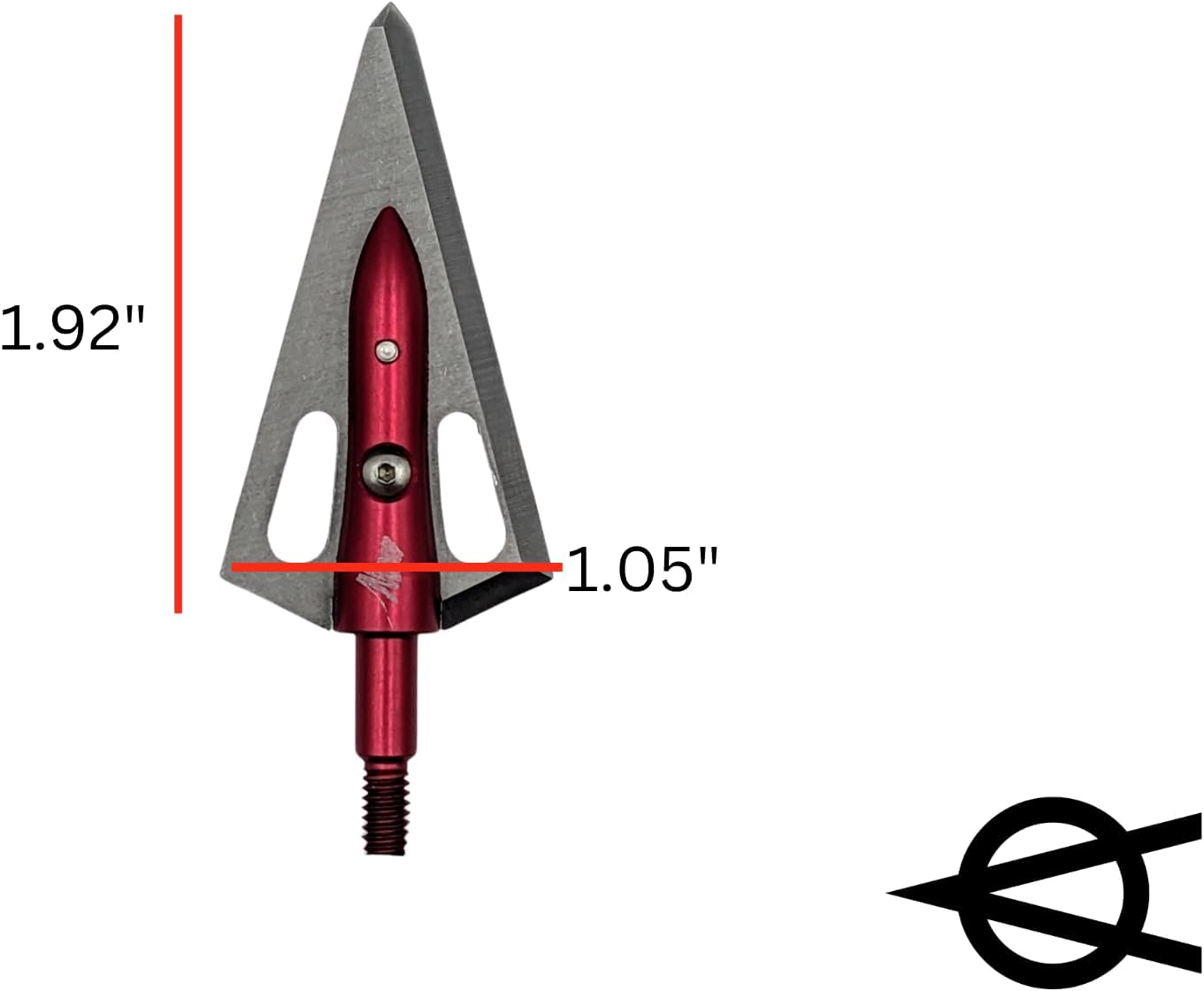 Overkill Samurai Bowhunting Broadheads, 125/150/200 Grains, Razor Sharp, Single Bevel Stainless Steel Blades, 1 1/8" Wide Cut, Bone Breaking, for All Bows & Crossbows, 3 Pack