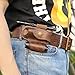 TOURBON Men Leather EDC Organizer Sheath Handmade Tactical Multitool Pouch Holster Brown with Belt Clip