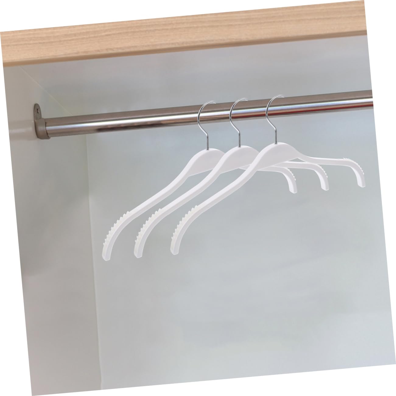 Alipis Confezione da 12 Grucce in Plastica Bianca, Design Ergonomico Antiscivolo, Struttura Robusta per Abiti e Guardaroba