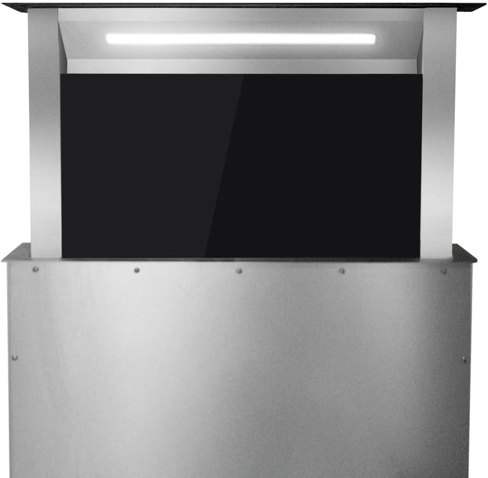 KKT KOLBE/Downdraft Hood/Cooker Hood / 60cm / Stainless Steel/Black Glass/auto-shutoff/Touch Operation / DRAFT600 [Energy Class A+]