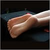 Silicone Feet Model, Silicone Female Foot Model, Fake Petite Foot Model Mannequin Stockings Rubber Plastic For Art Silicone Female TPE for collection, tattoo, painting, jewelry shoes(Wheat Toes bone,R