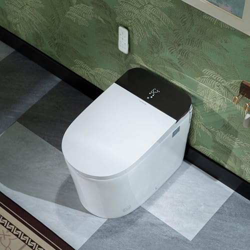 Image of WOODBRIDGE Bidet Smart Toilet with Ultra-quiet&Quick Flush,1000g MaP Flush Score,Foam Shield,ADA Comfort Height,Auto Open /Close,Blackout Flush,Ambient Light,Heated Seat with Fragrance System,GT076