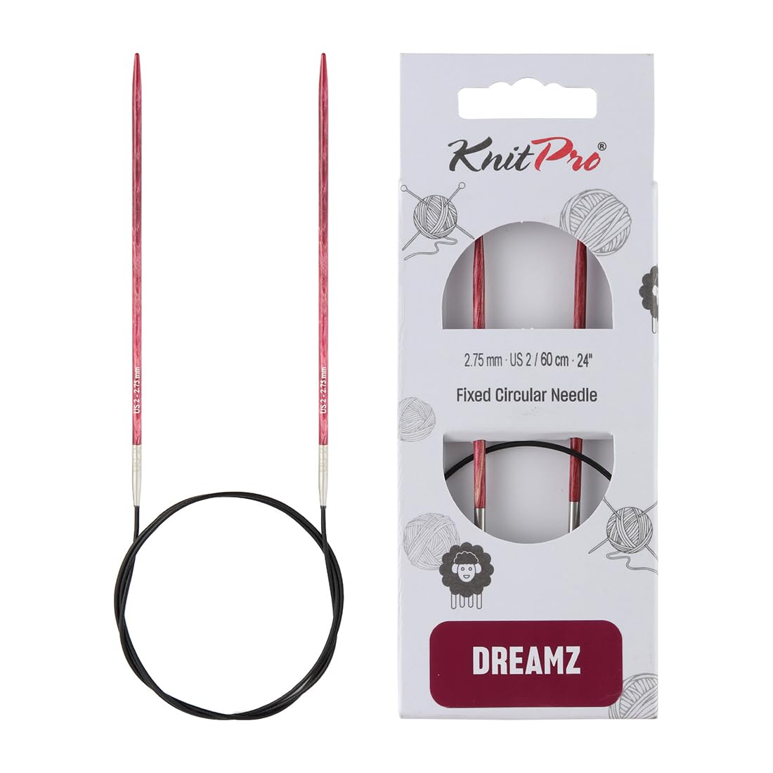 KnitPro Dreamz Fixed Circular Needles 24" (60cm) | Size 2.75mm
