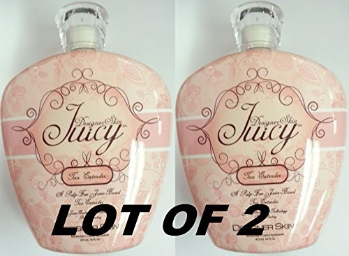 LOT of 2 Designer Skin Juicy Daily Moisturizer After Tan Extender Tanning Lotion