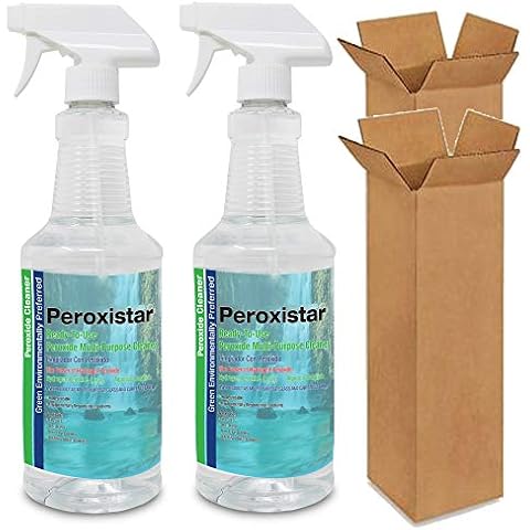 GreenFist PeroxiStar Hydrogen Peroxide All Purpose (Glass, Carpet,Stain Remover) Cleaner (32 oz Sprayer 2 Pack) Cover