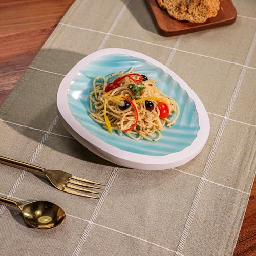 Image of Mango Wood Serving Platter- Natural Wooden Tray for Cheese, and Bread