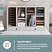 Safco Literature Organizer, 24 Compartments, 2 Drawers, Office and Classroom Mailbox with Adjustable Shelves, Wood Paper and Mail Sorter, Gray