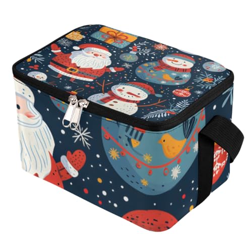GzLeyigou Lunch Bags for Women Men 9 Cans,Christmas Snowman Decor Hot & Cold Food Delivery Bag Insulated Grocery Bag Insulated Lunch Box Cooler Bag for Office Work Picnic Beach