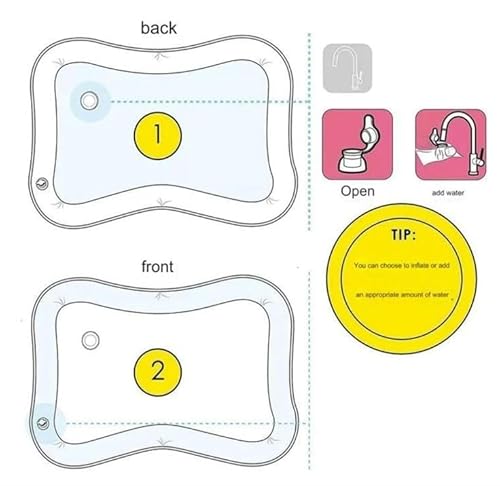 Tapete grande sensorial de água para gatos, tapete sensorial interativo para animais de estimação, t
