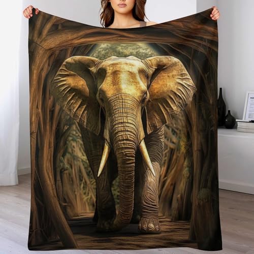 Jeté de canapé éléphant doux pour soirées d'hiver cocooning