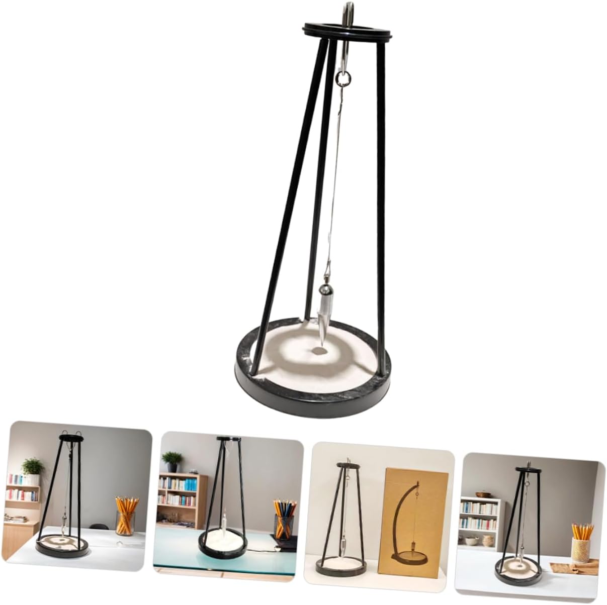 BESPORTBLE Artistic Desktop Centerpiece Iron Pendulum Sand Plate Modern Office Living Decor