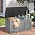 Patiomore 75 Gallon Deck Storage Box Resin Outdoor Storage Container with Handles for Patio Garden Yard, Black, Grey