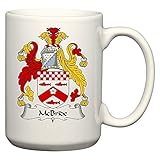 Carpe Diem Designs McBride Coat of Arms/McBride Family Crest 15 Oz Ceramic Coffee/Cocoa Mug, Made in the U.S.A.