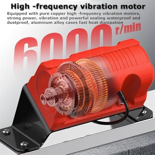 Commercial Electric Concrete Finishing Tool | 59" Power Screed Vibrating Trowel | 6000 RPM Cement Leveling Machine with 2 Batteries | Heavy-Duty Concrete Finisher