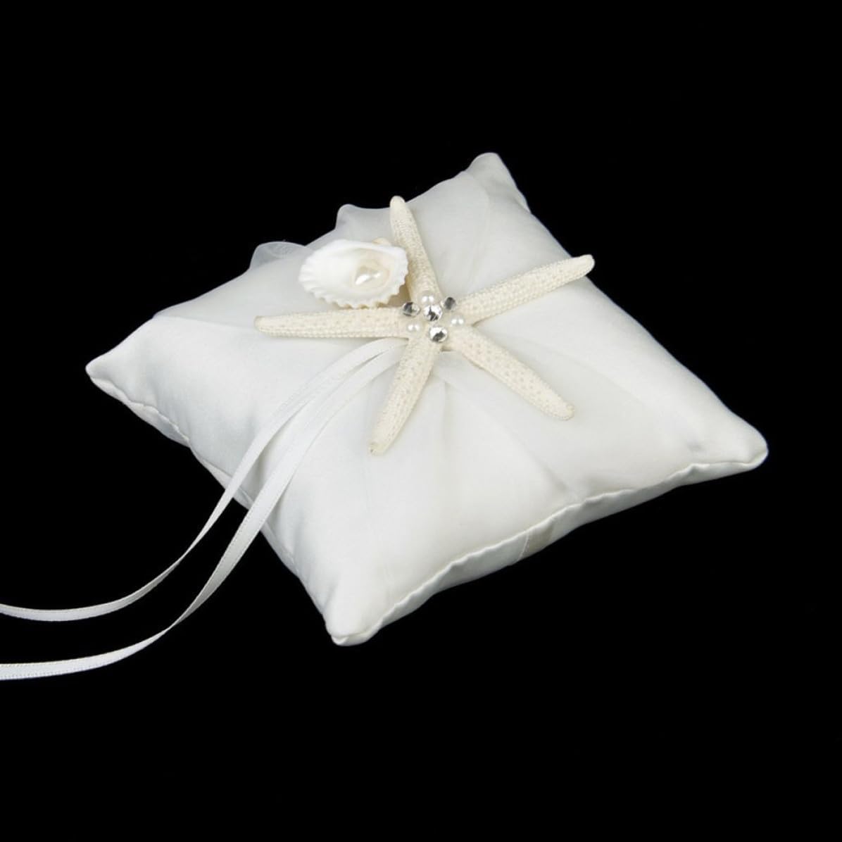 Satin Ribbon Wedding Ring Bearer Pillow Shape 10cm