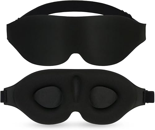 Máscara de ojos para dormir para mujeres y hombres, con bloqueo de luz 3D, cubierta suave y cómoda para viajes, yoga y siesta, máscara de sueño