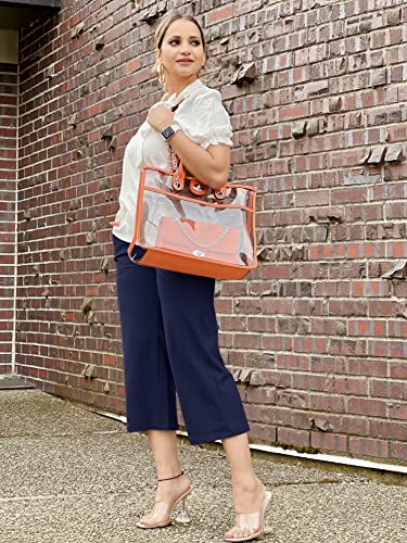 Image of Promover 14 inch /21 inch /23 inch /25 inch Inseam Capri Pants for Women Wide Leg Yoga Cropped Pants with Pockets Loose Casual Summer Pant
