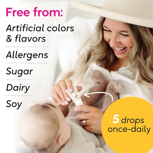 BioGaia Baby Probiotic Drops Colic & Gas Relief + Vitamin D, 50Day