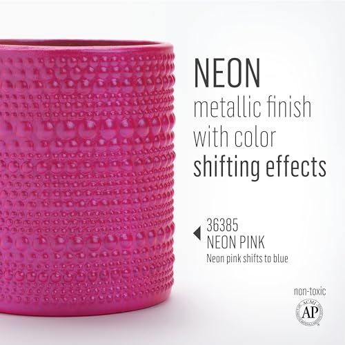 Image of FolkArt, Color Shift Blacklight Acrylic Paint, Neon Pink