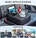 Sinvanho Car Cup Holder, Back Seat Cup Holder for Car, PU Leather Couch Sofa Bed Cup Holder Expander Tray, Boat Tray, Organizer for Trucks, Minivans, SUVs, RVs, Vehicles, Holds Drinks, Remote, Snacks