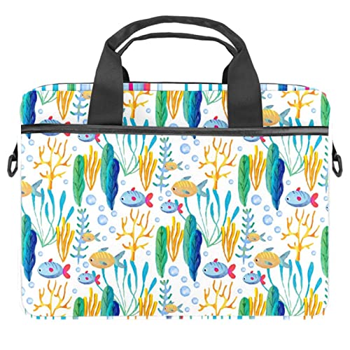 Housse ordinateur portable 13 13.3 14.5 pouces avec bandoulière et motif corail