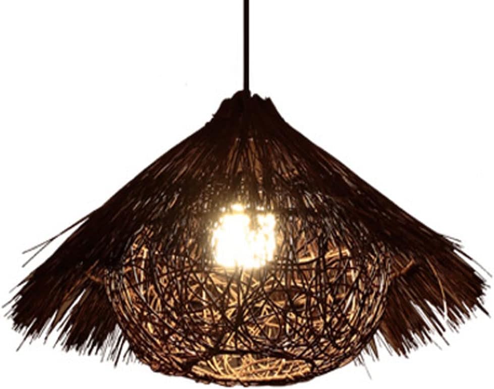 Lustre ovale en bambou pour illuminer chaleureusement votre salle à manger