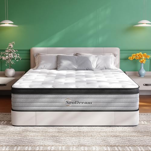 Full Size Mattress, 10 Inch Full Mattress in a Box, Hybrid Matress with Memory Foam & Individual Pocket Springs, Edge Support, Motion Isolation, Medium Firm Feel, Pressure Relief
