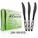Transitions2earth Compostable Knives - Made from Corn - Box of 200 (7.6 Inches) - Black - Large, Heavyweight, Plant based, Non-GMO, Earth-Friendly, Heavy Duty, Heat Resistant, Biodegradable Cutlery 2