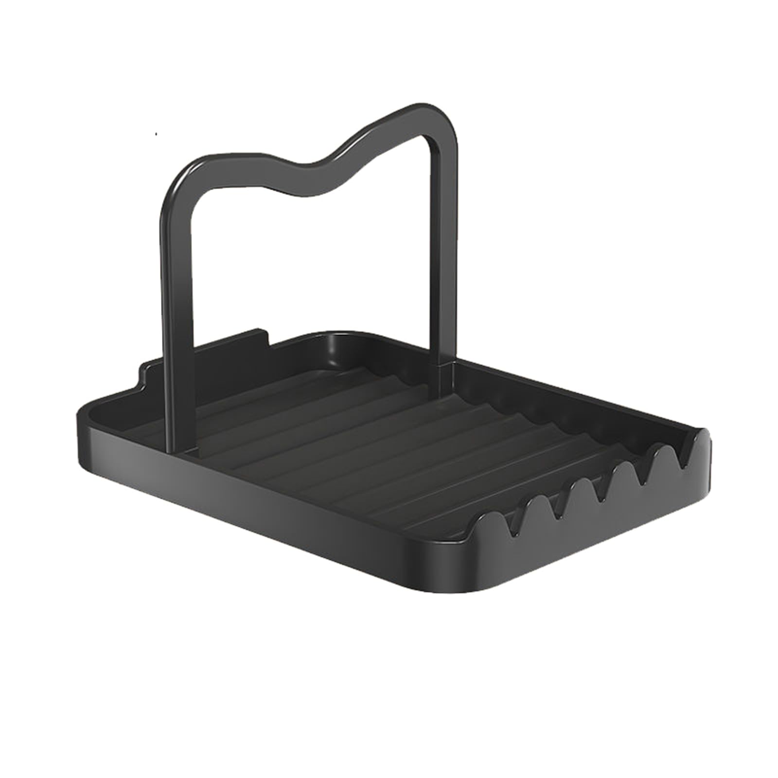 Soulnioi Pot Lid Holder, Spoon Rest with Lid Holder, Kitchen Utensils Rest with Drip Pad