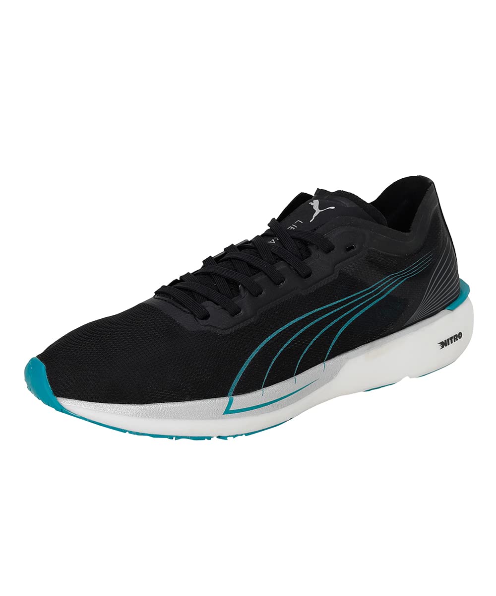 Puma Mens Liberate Nitro Black-Deep Aqua Running Shoe - 11UK (19491713) (B0B8DK1592) Amazon Price History, Amazon Price Tracker