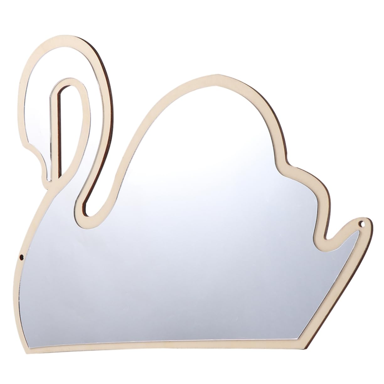Unomor Realistic Swan Wooden Mirror Safe Boys and Girls Room Decor Easy to Install for Nursery