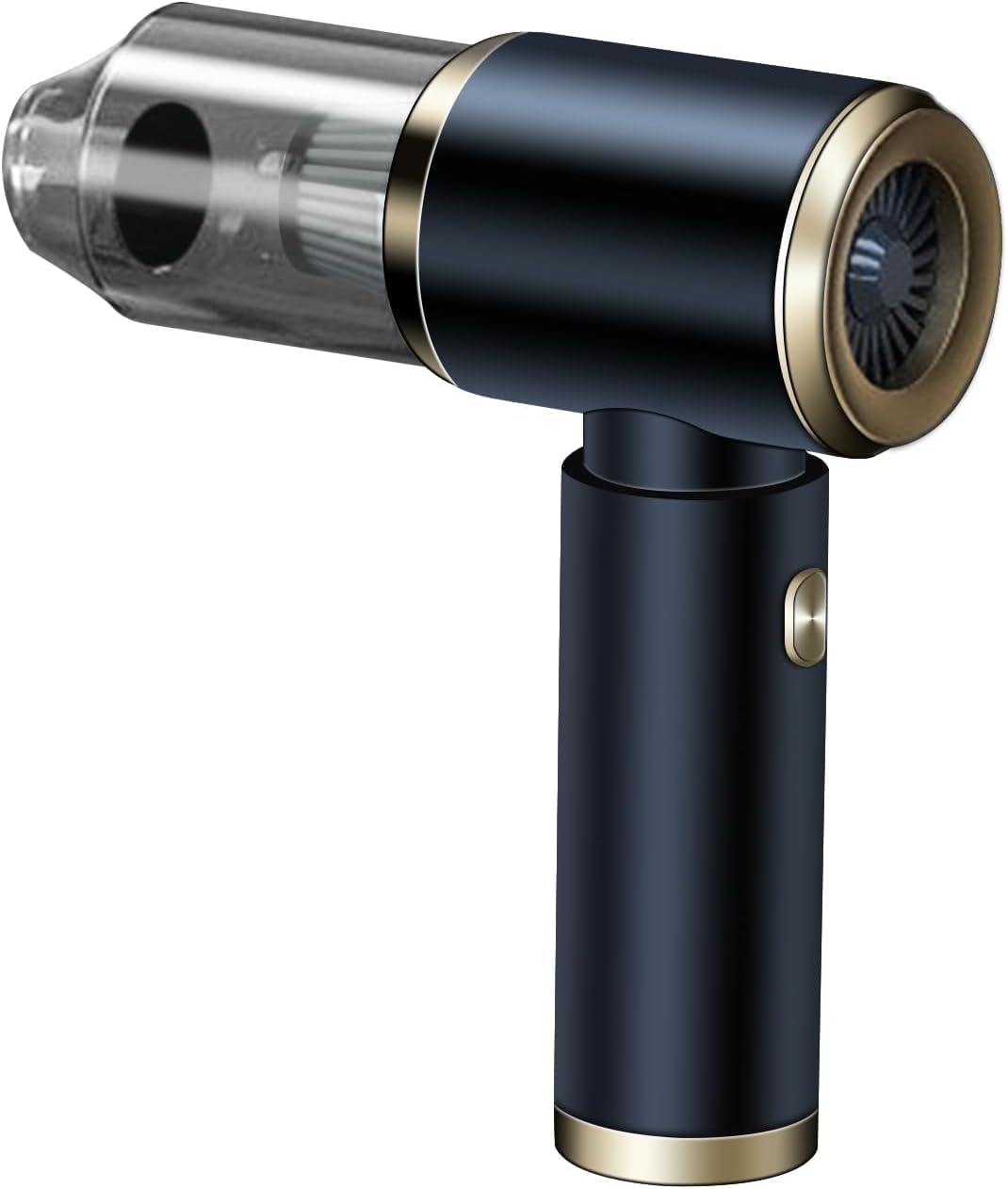 Vehicle Vacuum Cleaner-Portable Cordless Car Vacuum Cleaner, USB Rechargeable Handheld with Multiple Attachments, Powerful Suction, Lightweight Design, Black & Gold