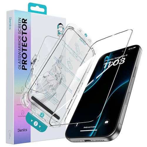 BENKS Designed for iPhone 14 Pro, Privacy Screen Protector, [2 Pack] Anti-Spy Tempered Glass Screen with [0 Dust 2023 Upgraded Easy Install Tool]