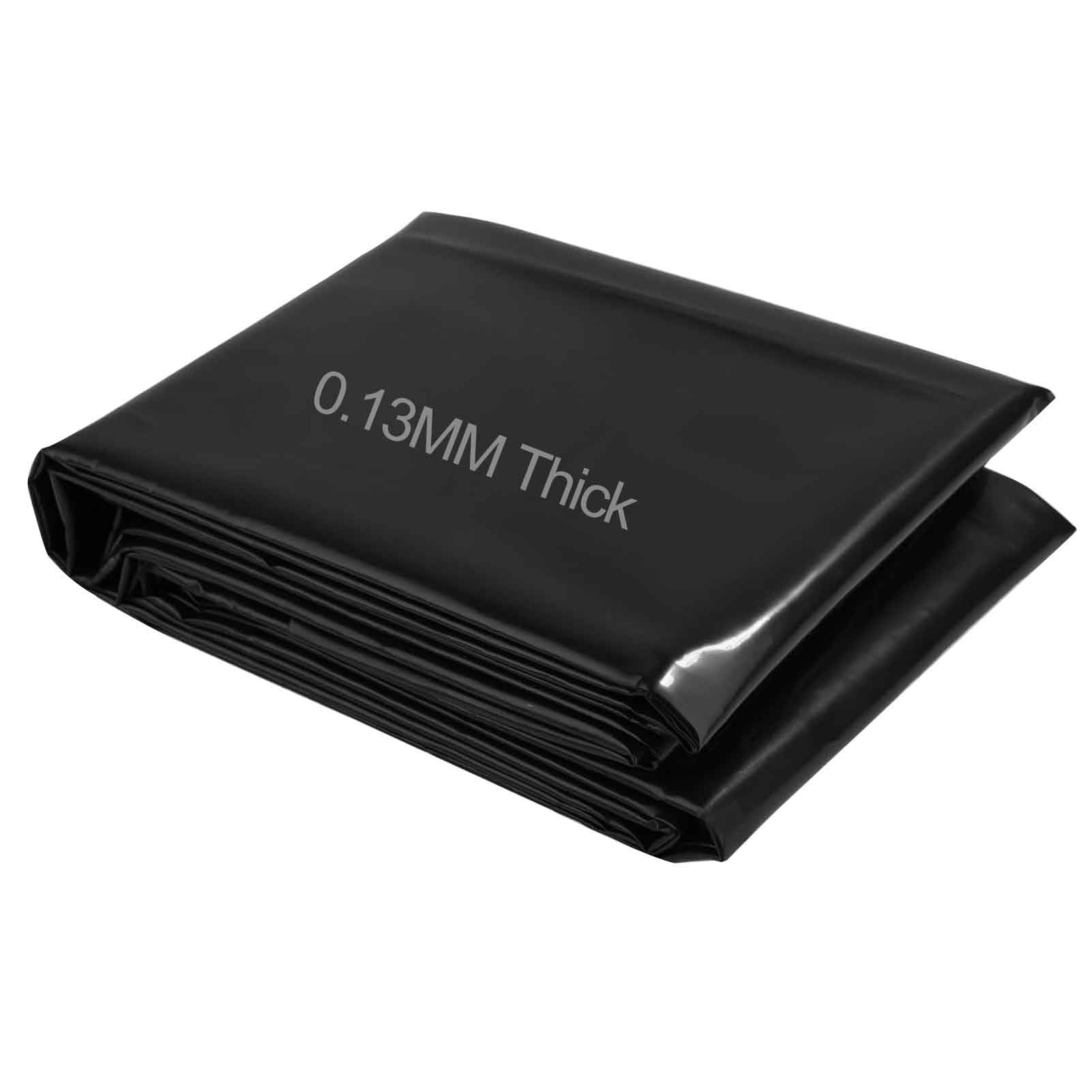 DMCHENGMA 6x5m 7x8m 8x10m 10x12m Pond Liner HDPE Fish Waterfall Water Garden Koi Pool Skin Pad Heavy Duty 0.13 mm Black Fountain Landscaping Reservoir Waterproof Membrane(3x10m(9.8x32.8ft))