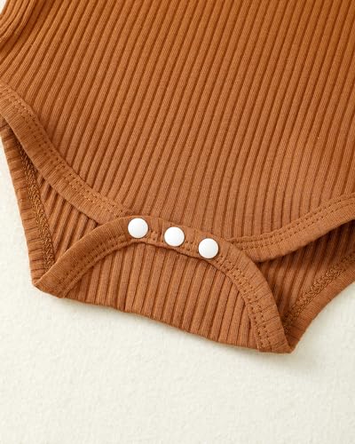 ملابس للبنات حديثي الولادة من سن 0-3 اشهر من سودلون، ملابس شتوية وخريفية منقوشة بلون بني، فستان رومبير مضلع، ملابس اطفال لطيفة للبنات