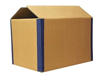YNK Corrugated Packing Boxes Size: 30 X 20 X 20 Inch- 5ply - Heavy Duty with Reinforced Edges (PACK OF 10, Blue)
