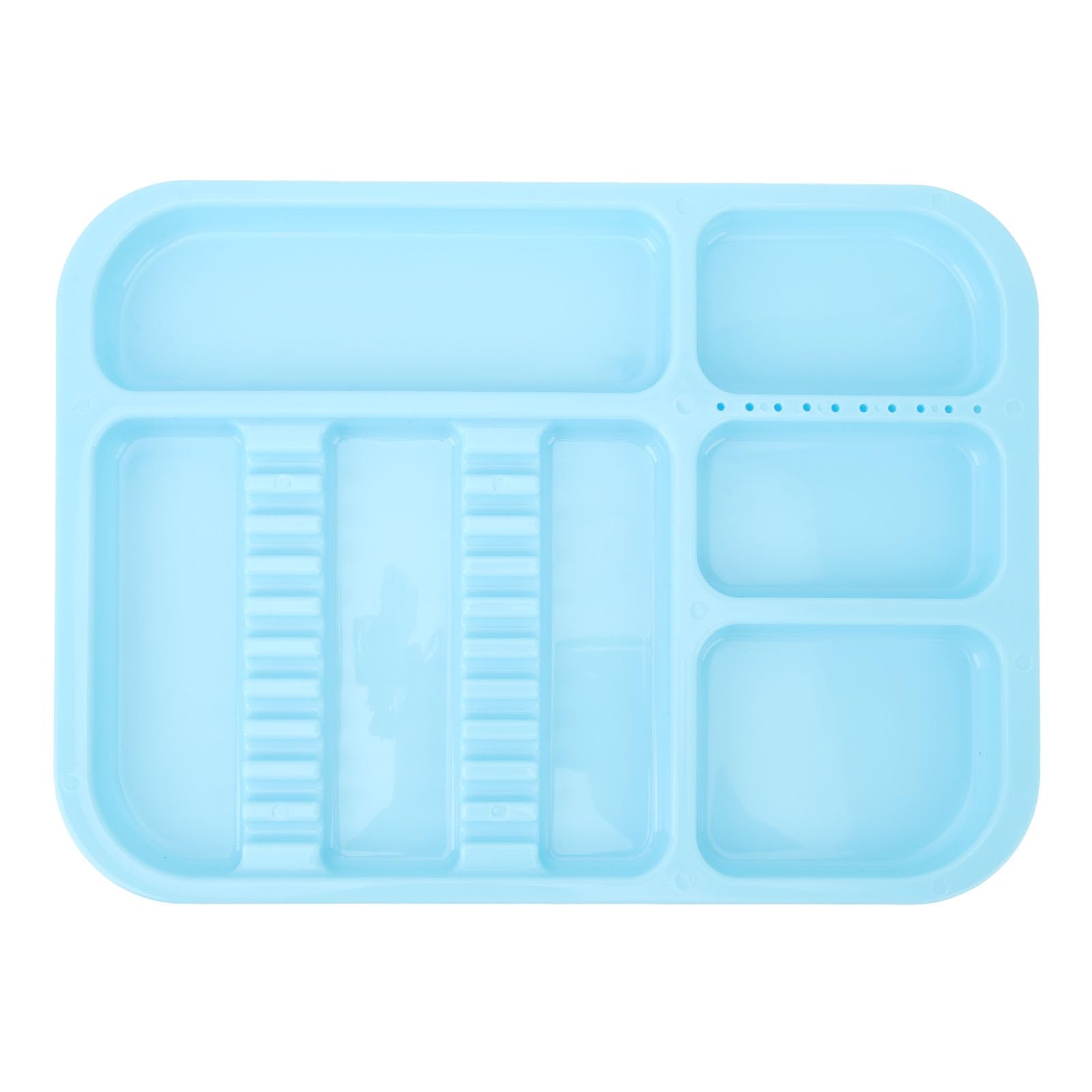 Pongnas Plateau pour Instruments Bucco-dentaires, Support en Plastique, Compartiment séparé Bleu pour les Professionnels de la santé Bucco-dentaire