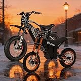 Tuttio Electric Dirt Bike 2-Pack for Teens and Adults, Soleil01 48V 21AH 2000W and ICT 60V 25AH 4000W Peak Full Suspension Electric Motorcycles, High-Performance Ride Ebike for Mountain Snow Off-Road