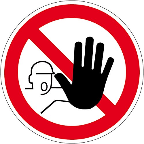 Verbotszeichen - Zutritt für Unbefugte verboten - Kunststoff Selbstklebend - Ø 40 cm