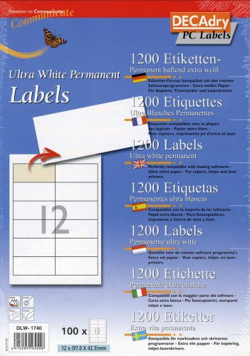 Étiquette multi-usage A4 blanche 97mm pour organiser vos colis de vente en ligne