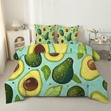 phonxia Bettdecke 200x200 Niedlich Avocado Bettdecke Ohne Bezug Nutzbar, Steppdecke Weiche Wende...