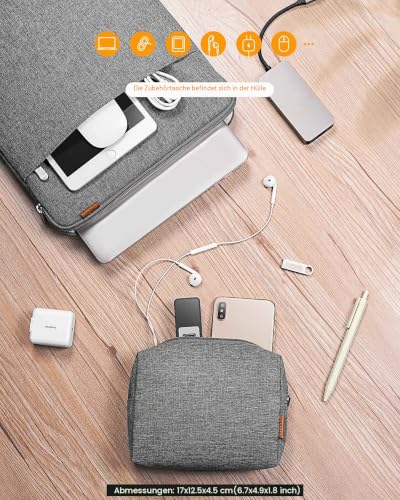Inateck 360° Laptoptasche Hülle Kompatibel mit 14 Zoll MacBook Pro – Ansicht 5