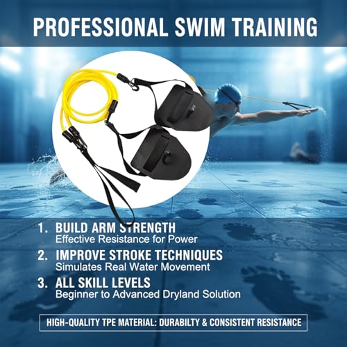 Equipamiento de Entrenamiento para Natación con Bandas de Resistencia y Paletas miniatura 4