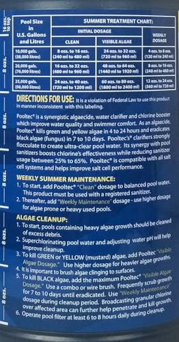 Image of EasyCare 30064 PoolTec Algaecide, Clarifier and Chlorine Salt Cell Booster, 64 oz. Bottle